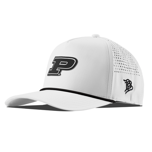 Purdue University "Vintage Purdue Team Logo" Curved 5 Panel Rope White