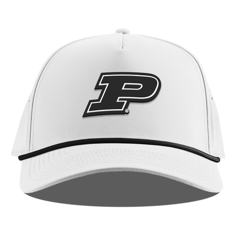 Purdue University "Vintage Purdue Team Logo" Curved 5 Panel Rope White