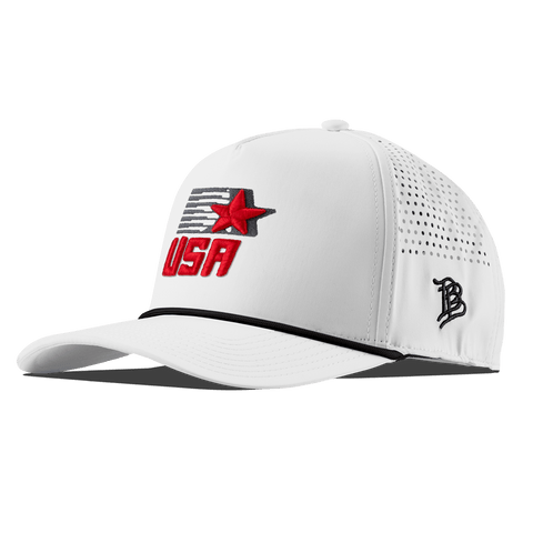 Vintage Streak Curved 5 Panel Rope White