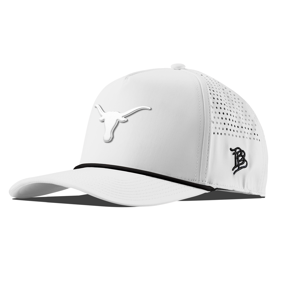 University of Texas "Vintage Texas Longhorn" Curved 5 Panel Rope White