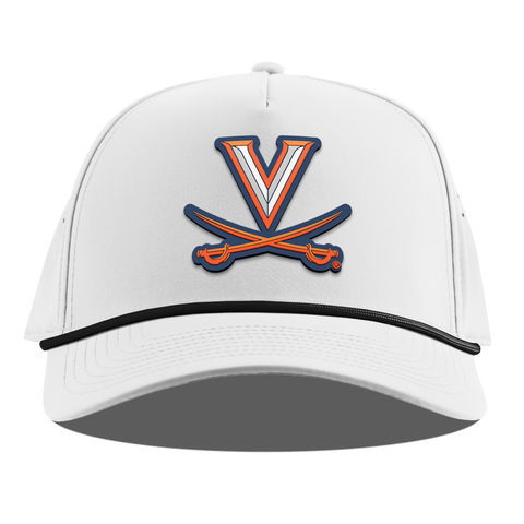 University of Virginia "Virginia Team Logo" Curved 5 Panel Rope White