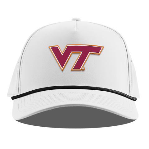 Virginia Tech University "Virginia Tech Team Logo" Curved 5 Panel Rope White