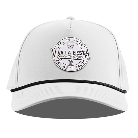 Branded Fiesta Curved 5 Panel Rope White