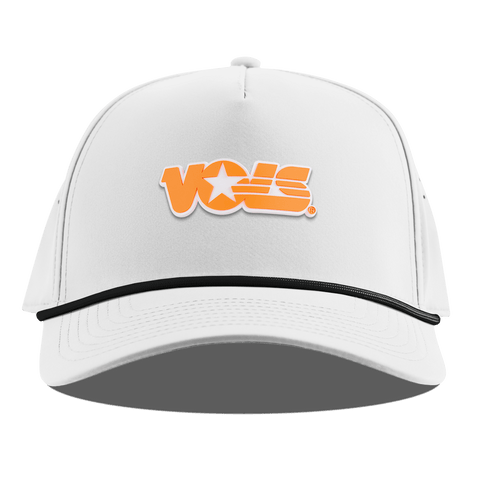 University of Tennessee "Tennessee Vols Block" Curved 5 Panel Rope White