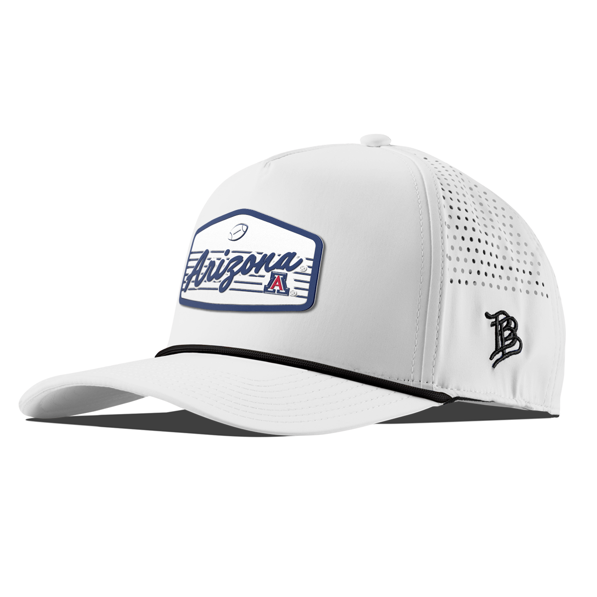 University of Arizona "Wildcats Football" Curved 5 Panel Rope White