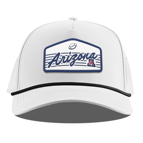 University of Arizona "Wildcats Football" Curved 5 Panel Rope White