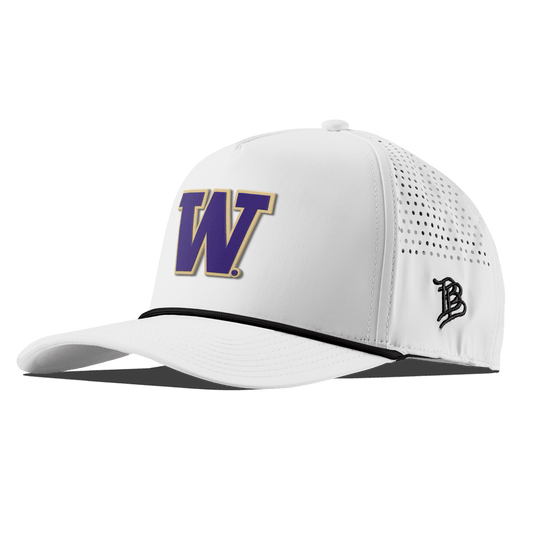 University of Washington "Huskies Script" Curved 5 Panel Rope White