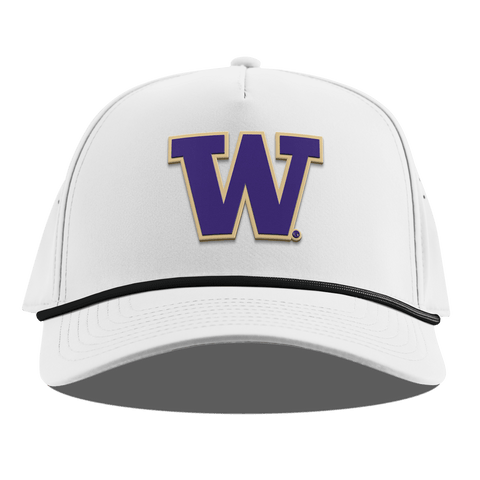 University of Washington "Huskies Script" Curved 5 Panel Rope White