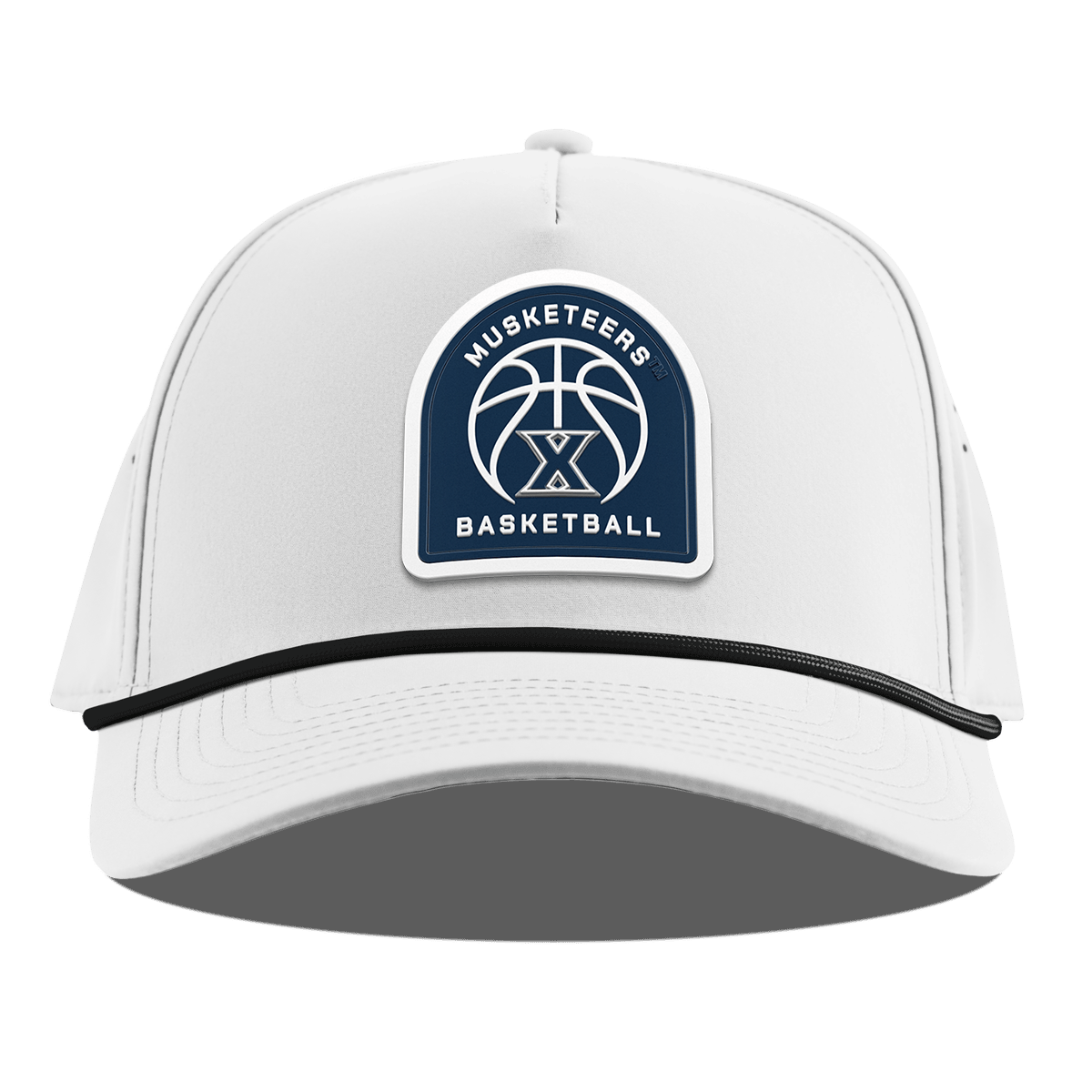 Xavier University "Xavier Basketball" Curved 5 Panel Rope White