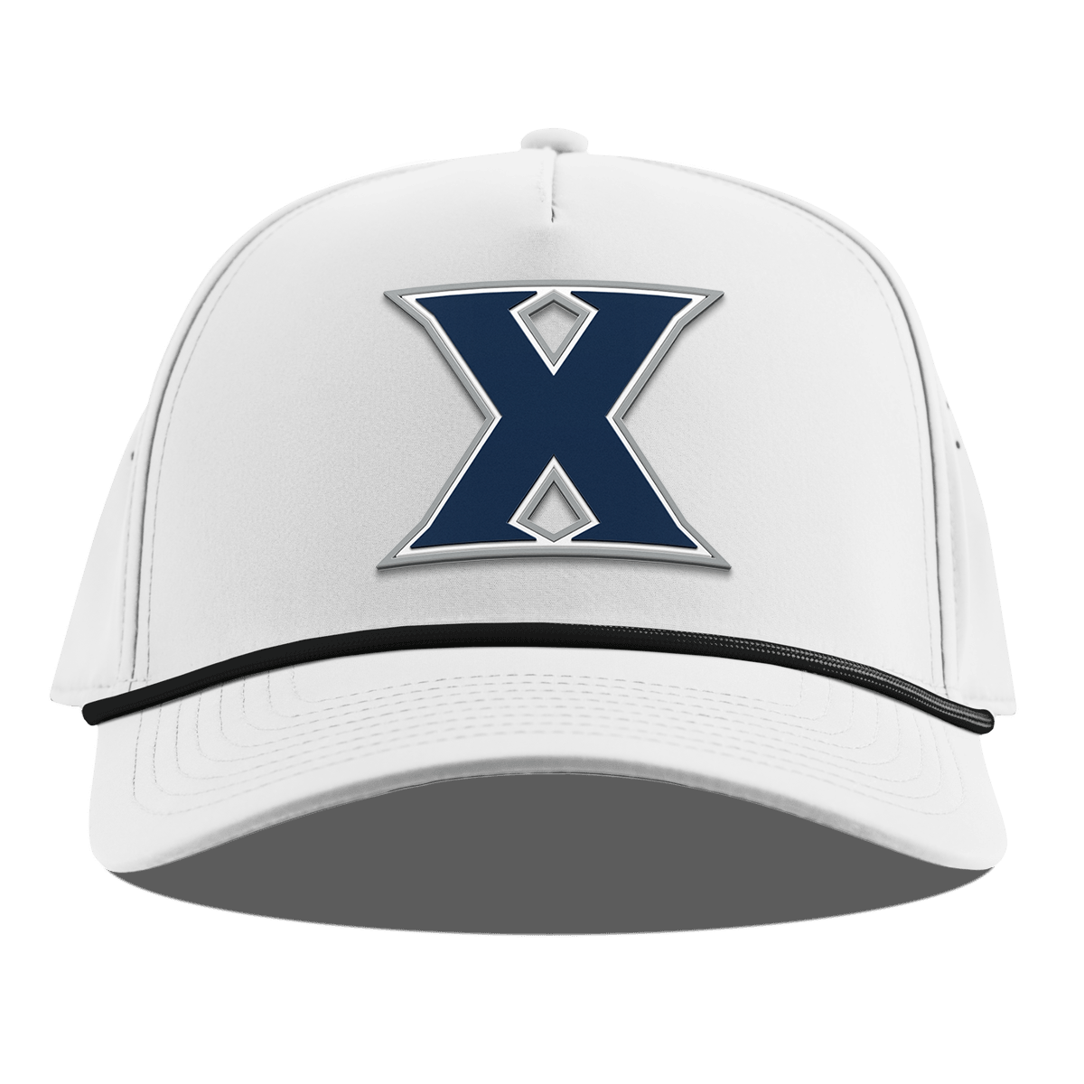 Xavier University "Xavier Block" Curved 5 Panel Rope White