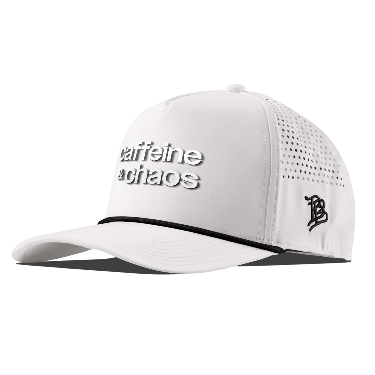 Caffeine & Chaos Curved 5 Panel Rope White