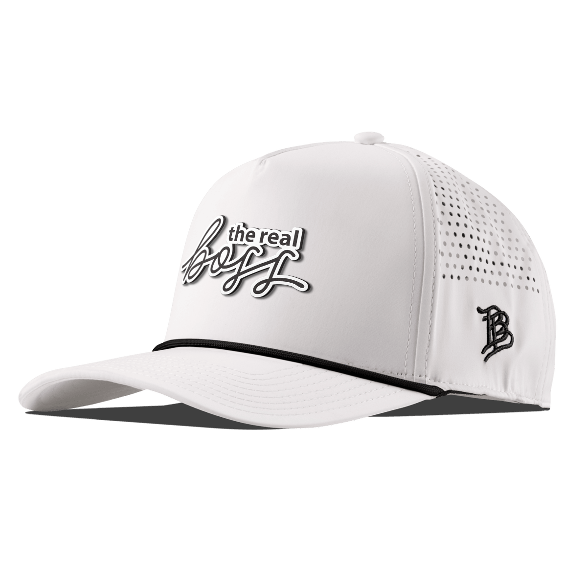 The Real Boss Curved 5 Panel Rope White