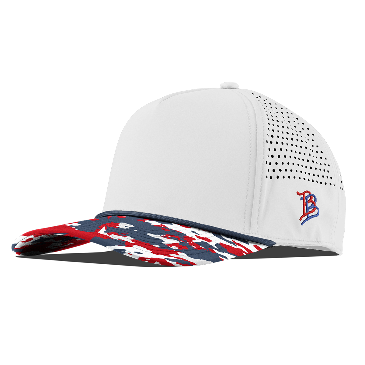 Bare Curved 5 Panel Rope White/USA Camo + Orion Rope
