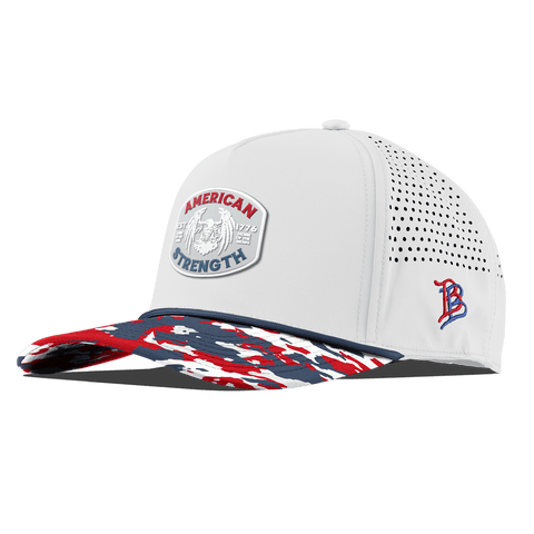 American Strength USA Curved 5 Panel Rope White/USA Camo + Orion Rope