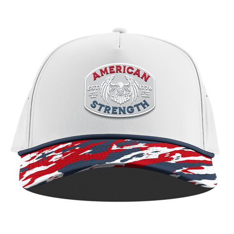 American Strength USA Curved 5 Panel Rope White/USA Camo + Orion Rope