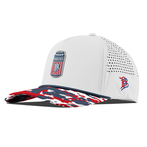 BB Brew Curved 5 Panel Rope White/USA Camo + Orion Rope
