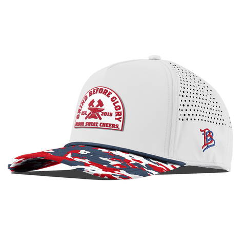 Grind Before Glory Curved 5 Panel Rope White/USA Camo + Orion Rope