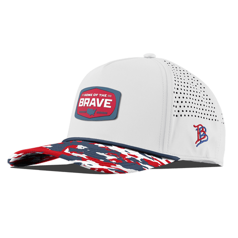 Home of the Brave Curved 5 Panel Rope White/USA Camo + Orion Rope