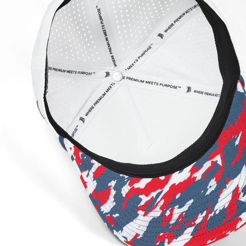 Bare Curved 5 Panel Rope White/USA Camo + Orion Rope