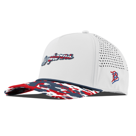 University of Texas "Longhorns Stars & Stripes" Curved 5 Panel Rope White/USA Camo + Orion Rope