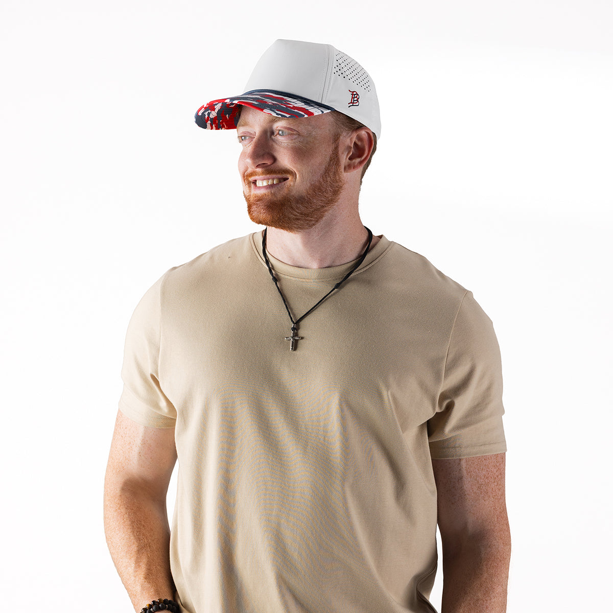 Bare Curved 5 Panel Rope White/USA Camo + Orion Rope