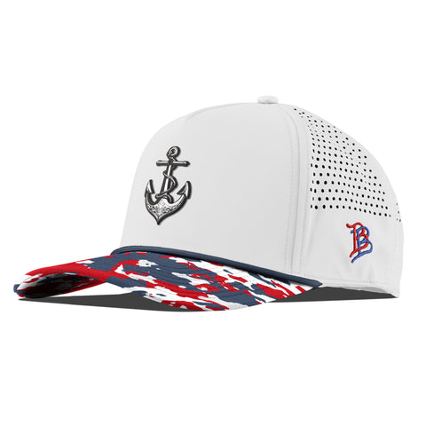 The Deeps Anchor Curved 5 Panel Rope White/USA Camo + Orion Rope