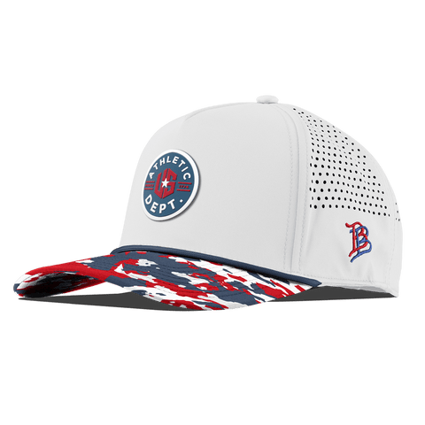 US Athletic Curved 5 Panel Rope White/USA Camo + Orion Rope