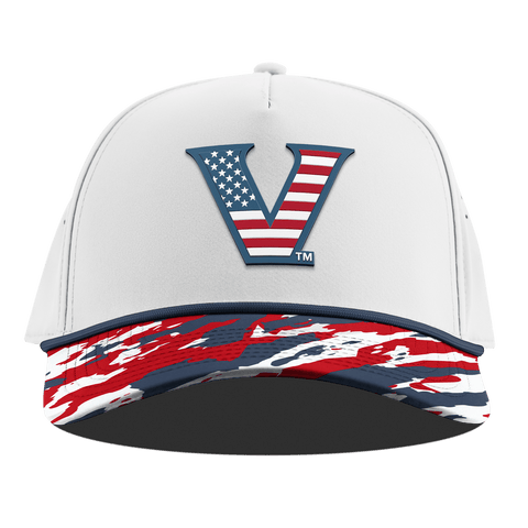 Vanderbilt University "Vanderbilt Stars & Stripes" Curved 5 Panel Rope White/USA Camo + Orion Rope