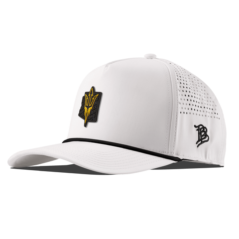 Arizona State University "ASU Blackout Pitchfork" Curved 5 Panel Rope White/Black