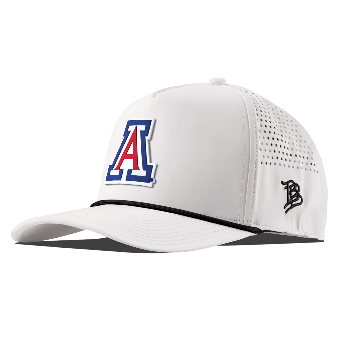 University of Arizona "Arizona Block" Curved 5 Panel Rope White/Black