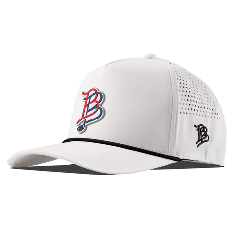 BB Golf USA Curved 5 Panel Rope White/Black