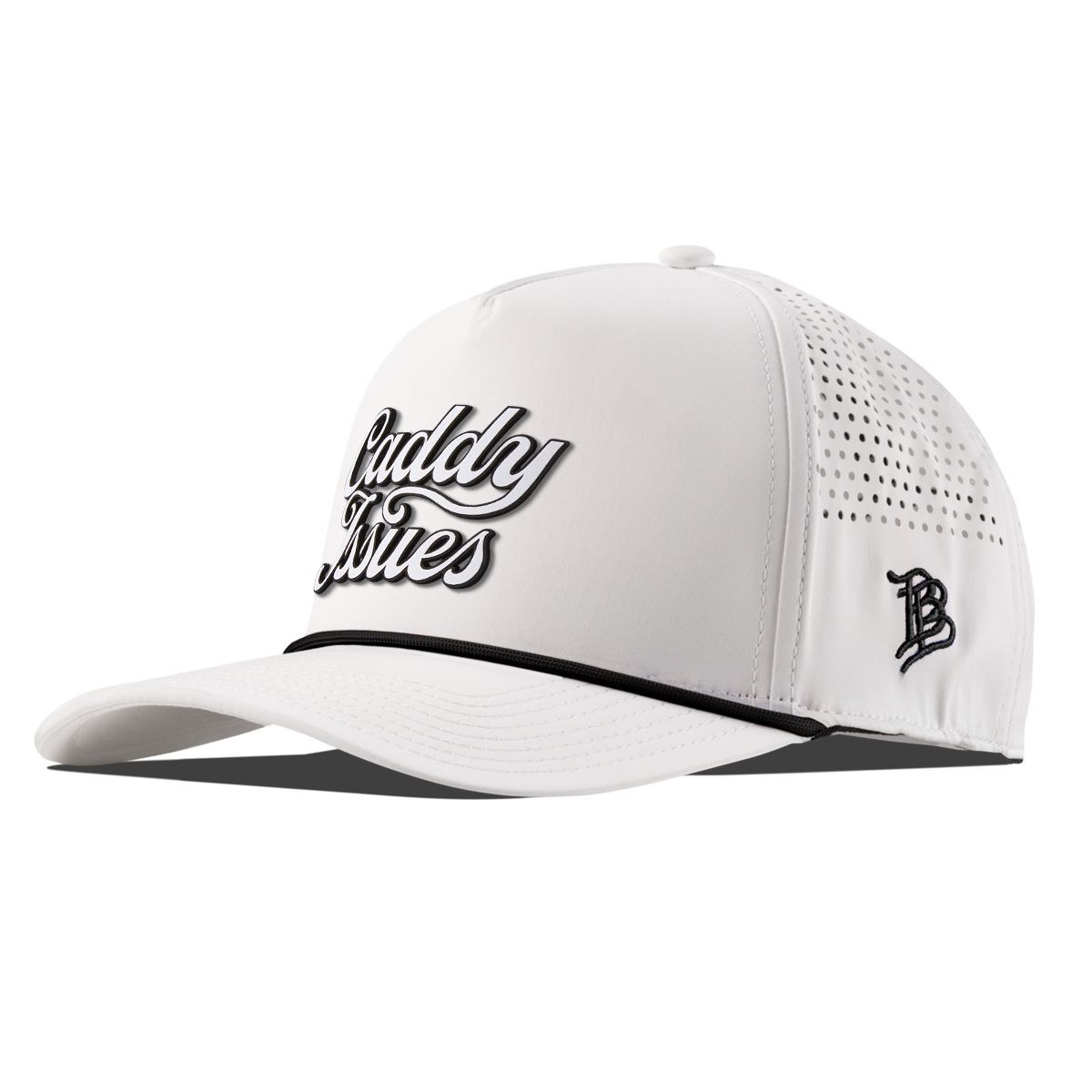 Caddy Issues Curved 5 Panel Rope White/Black 