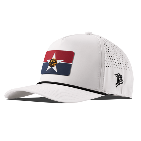 Dallas Flag Curved 5 Panel Rope White/Black