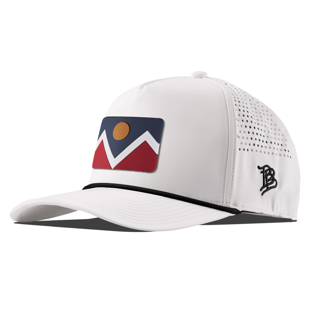 Denver Flag Curved 5 Panel Rope White/Black