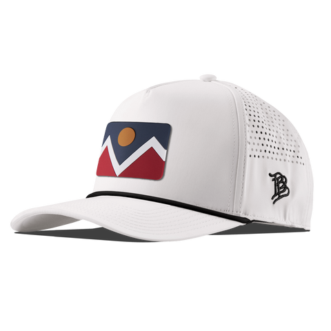 Denver Flag Curved 5 Panel Rope White/Black