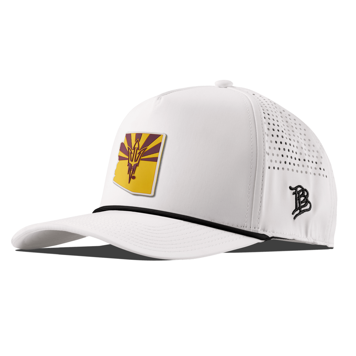 Arizona State University "Fork 'Em State" Curved 5 Panel Rope White/Black