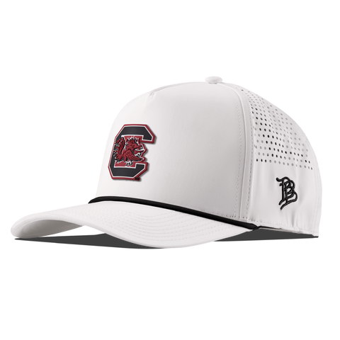 University of South Carolina "Gamecocks Garnet" Curved 5 Panel Rope White/Black