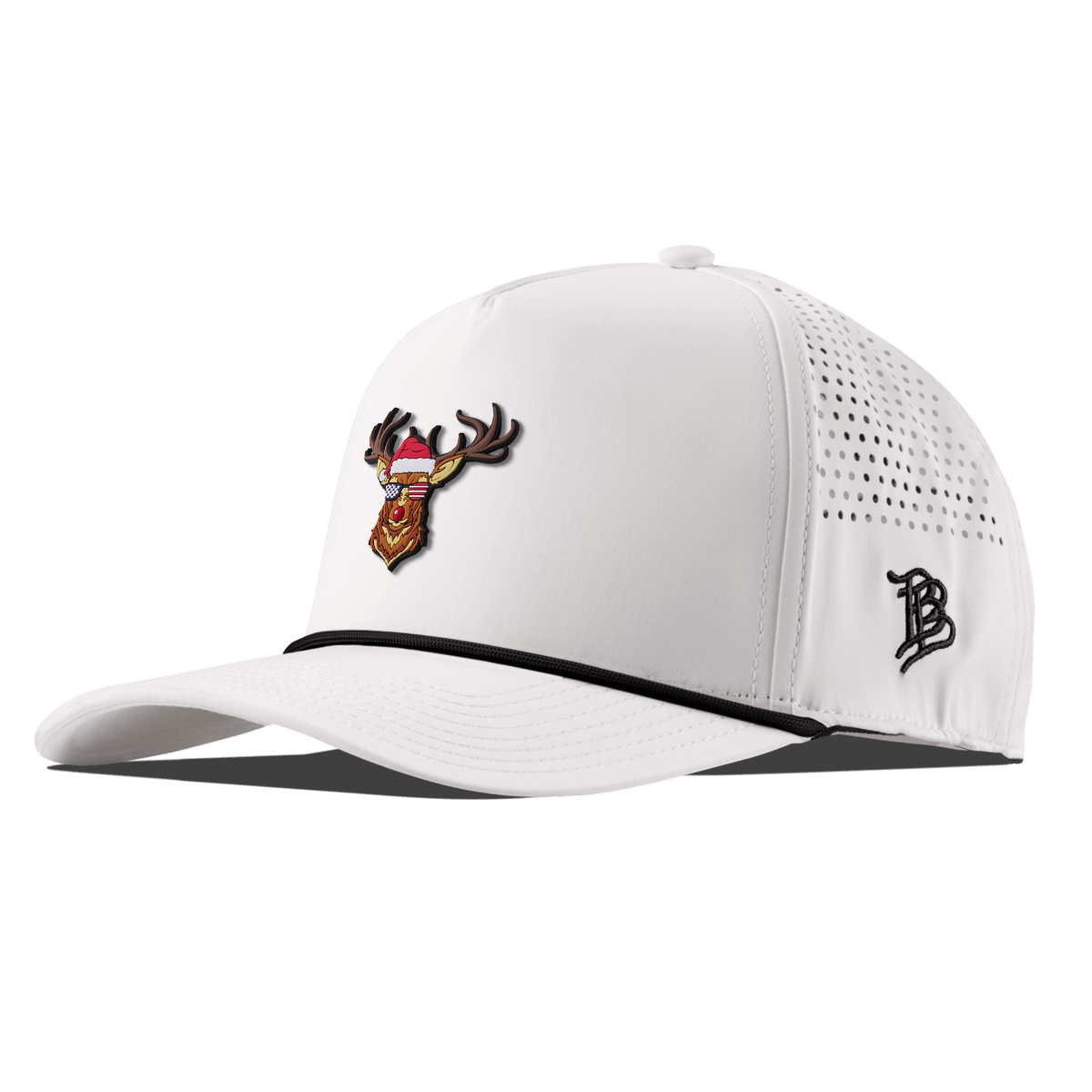 Party Reindeer Curved 5 Panel Rope White/Black