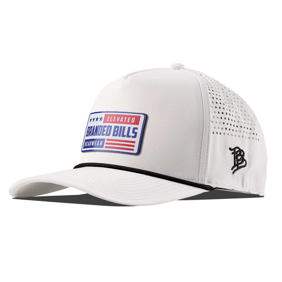 Home Team Curved 5 Panel Rope White/Black 