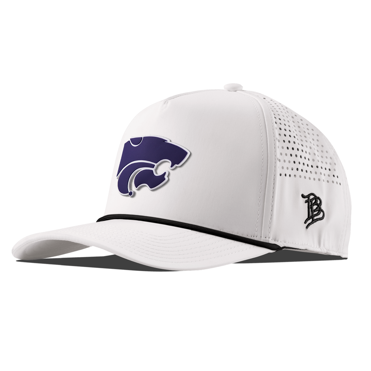 Kansas State "Kansas State Team Logo" Curved 5 Panel Rope White/Black