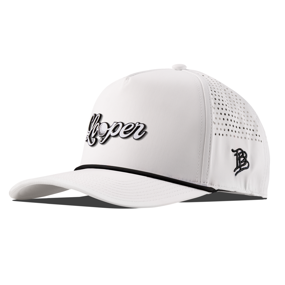 Looper Curved 5 Panel Rope White/Black