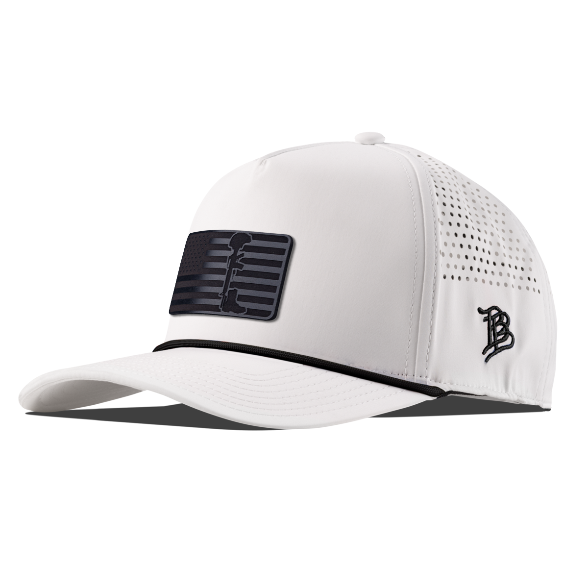 Midnight Memorial Curved 5 Panel Rope White/Black