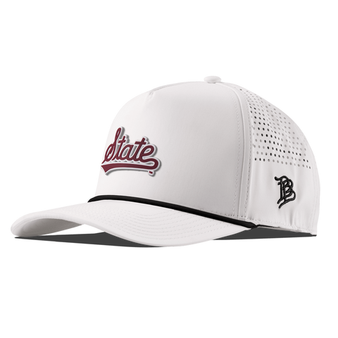 Mississippi State "Mississippi State Script" Curved 5 Panel Rope White/Black