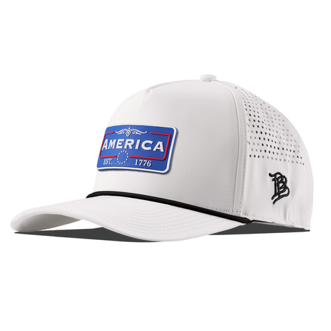 National Pride Curved 5 Panel Rope White/Black