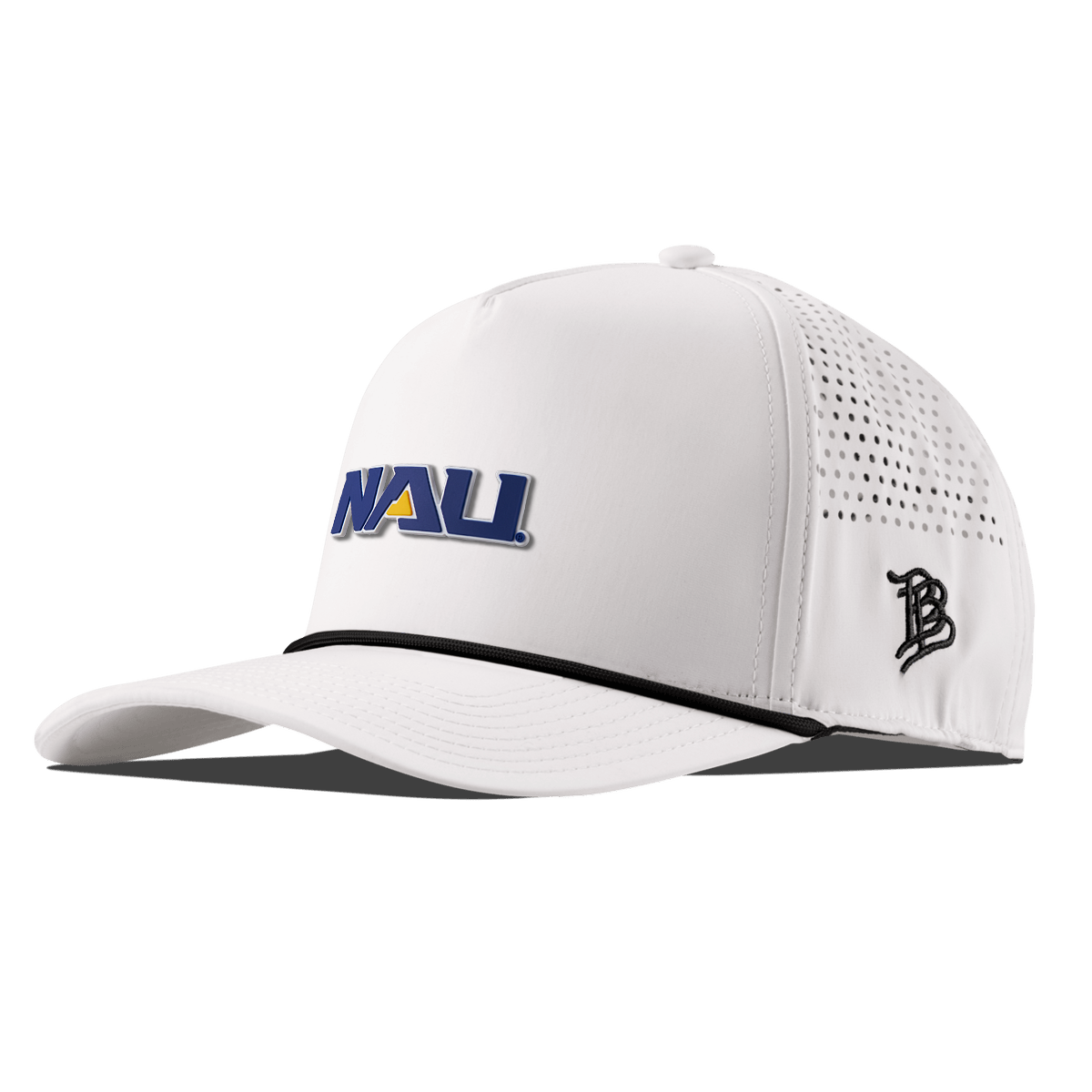 Northern Arizona University "Northern Arizona Block" Curved 5 Panel Rope White/Black