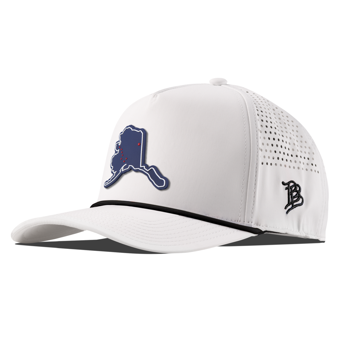 Alaska Patriot Series Curved 5 Panel Rope White/Black