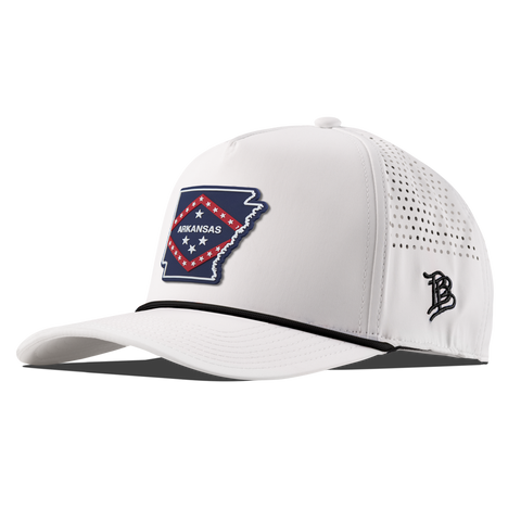 Arkansas Patriot Series Curved 5 Panel Rope White/Black