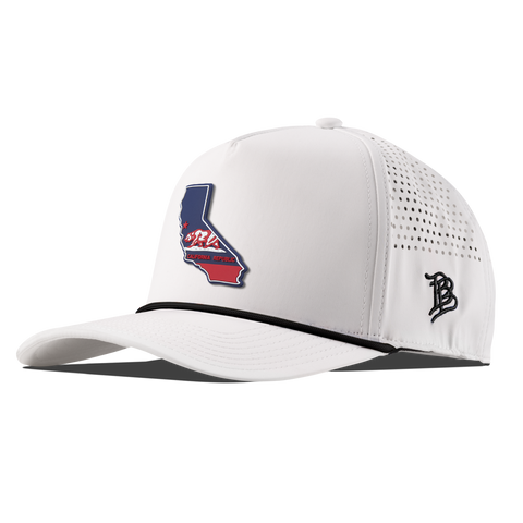 California Patriot Series Curved 5 Panel Rope White/Black