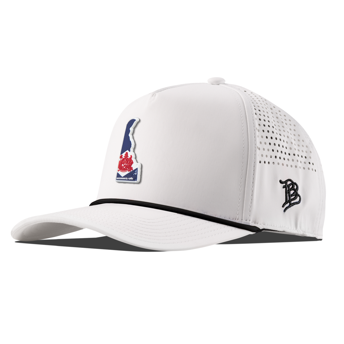 Delaware Patriot Series Curved 5 Panel Rope White/Black