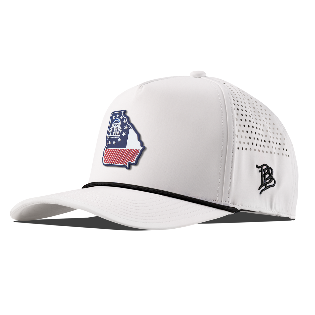 Georgia Patriot Series Curved 5 Panel Rope White/Black